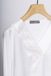 T-Shirt in Seta Viscosa Bianco