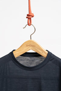 Green Trace Merino Wool Navy T-Shirt