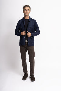 Overshirt in Flanella Active Navy