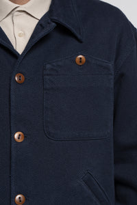 Overshirt in Cotone Tela Genova color Blu