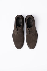 Scarpa polacchino scamosciato testa moro