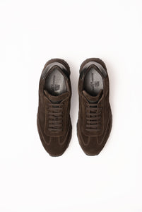 Sneaker in Pelle Scamosciata Testa di Moro