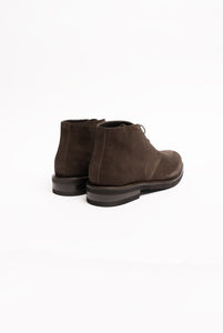 Scarpa polacchino scamosciato testa moro