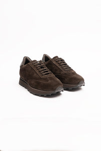 Sneaker in Pelle Scamosciata Testa di Moro