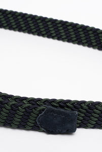 Cintura Elastica Intrecciata Blu e Verde