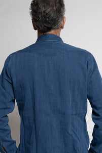 Bolzonella-Hemd aus blauem Denim