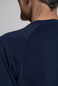 Maglia Girocollo in Cotone Blu