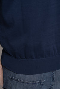 Maglia Girocollo in Cotone Blu