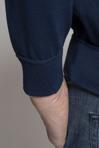 Maglia Girocollo in Cotone Blu