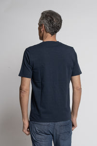 Blue Flamed Cotton T-Shirt