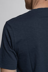 Blue Flamed Cotton T-Shirt