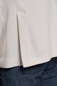 Blazer in Jersey Microeffetto Crema