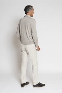 Super Fine Royal Merino Wool Polo Cream