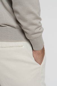 Super Fine Royal Merino Wool Polo Cream