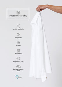 Camicia Donna No Stiro Stretch Slim Fit Bianco