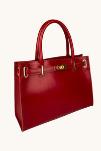 Cristina bag in beige smooth leather