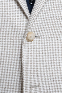 Giacca Maglia in Cotone Seta Micro Effetto Grigio Chiaro