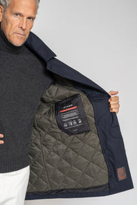 Cappotto in Lana Blu Navy con fodera staccabile