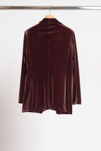 Tailleur in velluto Color burgundy