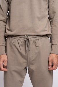 Jogginghose aus haselnussbrauner Baumwolle