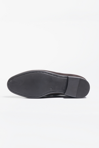 Loafer mit Quasten aus glänzendem schwarzem Kalbsleder