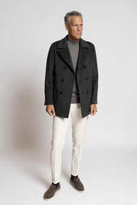 Cappotto Doppiopetto in Puro Cashmere Verdone