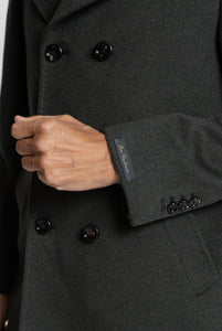Cappotto Doppiopetto in Puro Cashmere Verdone