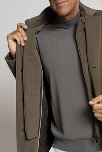 Cappotto in Tessuto Loro Piana Rain Sistem® con Collo e Petto trapuntato staccabile - Realizzabile Anche Su Misura