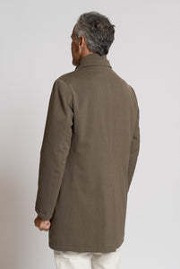 Cappotto in Tessuto Loro Piana Rain Sistem® con Collo e Petto trapuntato staccabile - Realizzabile Anche Su Misura