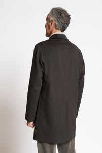 Cappotto in Tessuto Loro Piana Capolavoro Marrone Melange - Realizzabile Anche Su Misura