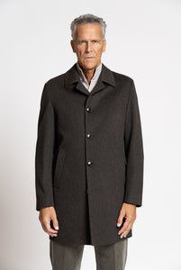Cappotto in Tessuto Loro Piana Capolavoro Marrone Melange - Realizzabile Anche Su Misura