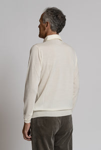 Polo in Royal Merino Wool Super Fine Grey