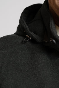 Gilet in tessuto Loro Piana Green Storm System Grigio Scuro Melange - Realizzabile Anche in Tessuto Su Misura