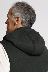 Gilet in tessuto Loro Piana Green Storm System Grigio Scuro Melange - Realizzabile Anche in Tessuto Su Misura