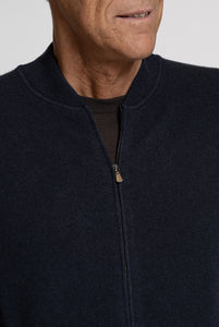 Cardigan Bomber in Misto Cashmere Navy