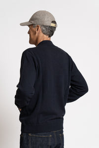 Cardigan Bomber in Misto Cashmere Navy