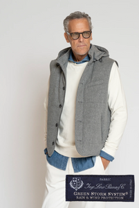 Weste in Loro Piana Green Storm System Fabric