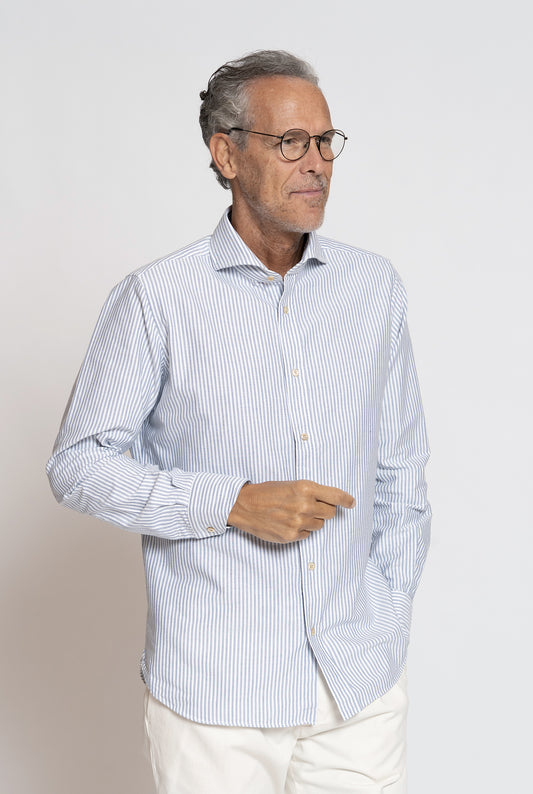 Bolzonella Shirt in White Denim