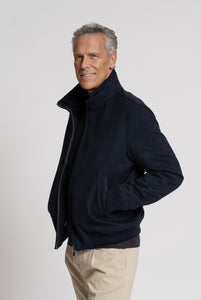 Giubbotto in Tessuto Loro Piana Green Storm System Navy - Relaizzabile Anche Su Misura