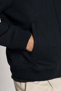Giubbotto in Tessuto Loro Piana Green Storm System Navy - Relaizzabile Anche Su Misura