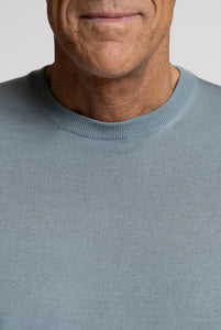 Crewneck Sweater in Extra Fine Royal Merino Wool in Navy Blue