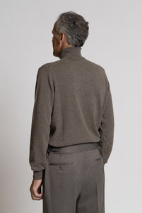 Maglia dolcevita in puro cashmere  Taupe