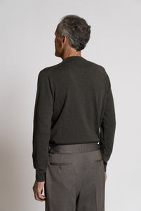 Maglia girocollo in puro cashmere Marrone