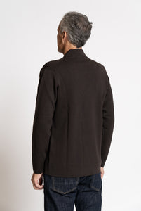 Giacca Maglia Doppiopetto in Lana Merino Testa di Moro