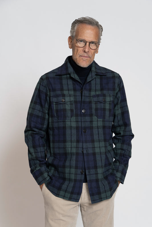 Bolzonella Military Green Velvet Overshirt
