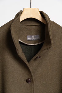 Mantella donna in tessuto Leichtfried Loden – Marrone