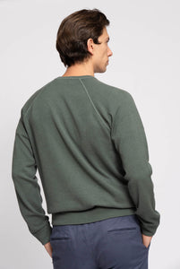 Grünes Delavè-Sweatshirt aus Kaschmirwolle