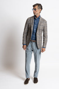 Camicia Bolzonella in denim pesante Blu