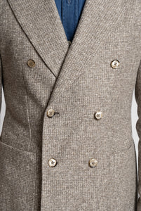 Single Breasted Blazer in Melange Grey Wool