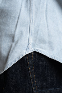 Camicia Bolzonella in denim pesante Chiaro